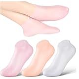 Meia Gel Silicone Par Podologia Hidratação Esfoliação Tratamento Pés Rachados Ressecados Proteção Conforto