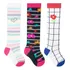 Meia Infantil Cano Alto Longa 3/4 Galocha Juvenil Kit Com 3