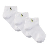 Meia Infantil Lupo Original Meia Cano Curto Logo Kit 3 Pares
