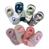 Meia Infantil Sapatilha 4 Pares Menino Menina Antiderrapante