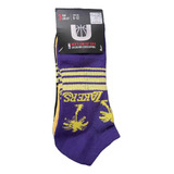 Meia Lakers Nba Oficial Kit Com 3 Meias Cano Curto