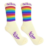 Meia Owl 3 4 Infantil Patins Adulto Unissex Arco Iris