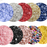 Meia Pérola 8mm Abs 1 800 Peças Para Colagem Artesanato