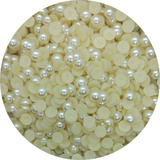 Meia Perola 8mm Abs Cor Creme 500g 3 500 Peças