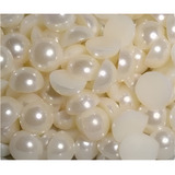 Meia Perola Abs 4mm Inteira Sem Furo Cor Creme 500 Gramas