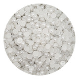Meia Pérola Abs Branca 6mm 1 000 Unidades Sem Furo