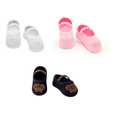 Meia Sapatilha Bebê 0 A 12 Meses Puket Kit De 3 Brinde