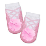 Meia Soquete Com Aplique Bailarina Rosa 0 12 Meses Puket