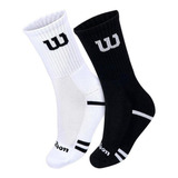 Meia Wilson Cano Longo 2 Pares Branca E Preta 39 44