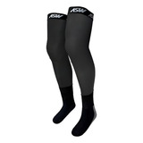 Meião Meia Asw Brace Chalk Preta Motocross Enduro Trilha