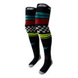 Meião Meia Asw Brace Checker Motocross Enduro Tril