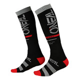 Meião Oneal Pro Mx Squadron Preto E Vermelho