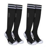 Meiao Preto Meião Futebol Tamanho Adulto Kit 2 Par Promoção