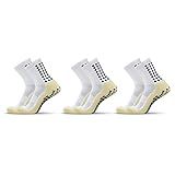Meias Antiderrapante Esportivas Masculino Meias Masculino Para Futebol Basquete Voleibol Corrida Trekking Caminhada Adequado Para Pés Nos Tamanhos 38 A 45 3 Pares Branco 