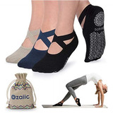 Meias Antiderrapantes Ozaiic Para Ioga Pilates Barre Fitnes