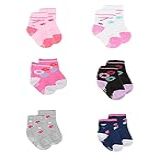 Meias Bebês Kit 6 Pares Feminino Recém Nascido Cor Colorido Tamanho 0 6 Meses