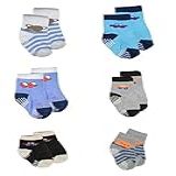 Meias Bebês Kit 6 Pares Masculino Recém Nascido Cor Colorido Tamanho 6 12 Meses