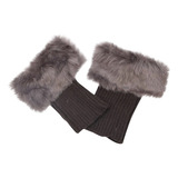 Meias De Malha De Pelúcia De Inverno Com Gola Alta 2 Pares