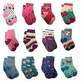 Meias Infantil Kit 12 Pares Feminino 0 A 10 Anos 6 A 12 Meses