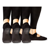 Meias La Active Grip Yoga Pilates Barre Antiderrapantes