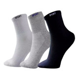 Meias Masculina Kit 12 Pares Cano Alto Longo Sport Algodão