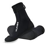 Meias NeopSkin De Neoprene De 3 Mm  Meias De Futebol De Praia De Voleibol E Areia  Botas De Água Para Mergulho  Nadar  Surfar  Snorkeling  Pesca  Caiaque  Caminhadas  Rafting  Corte Alto  Preto 01 Corte Alto  Pequeno 