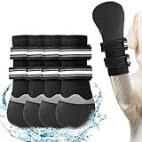 Meias Premium Para Cães Pequenos Médios E Grandes Sapatos Para Cães Com Alças Duplas Para Pavimento Quente E Inverno Botas De Cachorro Para Pisos De Madeira Evitam Lamber Proteção De Pata De
