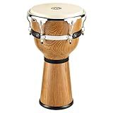 Meinl Percussion Djembe Em Acabamento Zebra- Cinza Branco Americano - NÃO Feito Na CHINA-12 Pele De Cabra Com Sistema De Afinação Flutuante- Garantia De 2 Anos -DJW3ZFA-M-