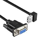 MEIRIYFA Cabo Adaptador USB Fêmea Para RS-232 DB9 Fêmea- Cabo Conversor USB 2-0 Para Serial RS232 DB9 -9 Pinos- Para Caixa Registradora- Modem- Scanner- Câmeras Digitais - 30 Cm