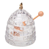 Meleira Colmeia Porta Mel De Cristal C Pegador Luxo