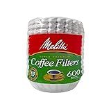 Melitta 600 Filtros De Café Cesta Pacote Com 600 8 A 12 Xícaras Branco