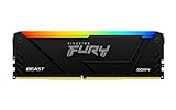 Memória Desktop Kingston Fury Beast RGB 8GB DDR4 3200 Mhz   Preto