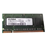 Memoria Elpida 512mb 2rx16