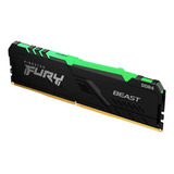 Memória Gamer Fury Beast Rgb 8gb Ddr4 Cl16 Dimm Kingston