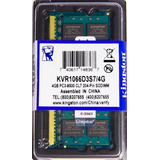 Memória Kingston Ddr3 4gb 1066 Mhz Notebook 16 Chips 1 5v