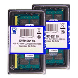 Memória Kingston Ddr3 4gb 1600 Mhz Notebook 1.5v Kit C/ 02