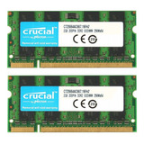 Memória Notebook Crucial 2 X 2gb 4gb Ddr2 667mhz Pc2 5300s