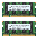 Memória Notebook Micron 4gb (2x2gb) Pc2-5300s Ddr2-667mhz