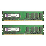 Memória Pc Kingston 4gb 2x2gb Ddr2 800mhz Pc2 6400 Kvr800