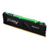 Memória Ram Fury Beast Ddr4 Rgb Color Preto 16gb 1 Kingston