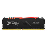 Memória Ram Fury Beast Rgb Color Preto 16gb 1 Kingston Kf42