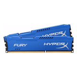 Memória Ram Fury Color Azul 8gb 1 Hyperx Hx318c10f 8