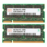 Memória Ram Hynix Notebook 4gb 2x2gb Ddr2 800mhz Pc2 6400s