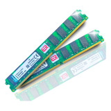 Memória Ram Kingston Kit 2x Ddr2 2gb 800mhz Verde Desktop 