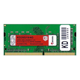 Memória Ram Notebook Color Verde 4gb 1x4gb Keepdata Kd26s19 4g