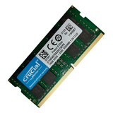 Memória Ram Notebook Ddr4 3200mhz 16gb Cl22 Color Verde Crucial Ct16g4sfra32a Sodimm