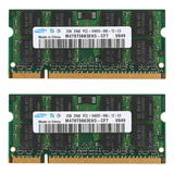 Memória Ram Samsung Notebook 4gb (2x2gb) Pc2 6400s Ddr2 800