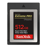 Memória Sandisk Solid Black Color Cf Express Extreme Pro De 512 Gb
