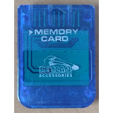 Memory Card 1 Mb Psone Playstation Ps1 Azul Transparente