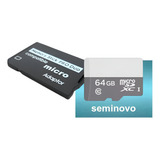 Memory Stick Pro Duo Adaptador Cartão 64gb Psp Sony